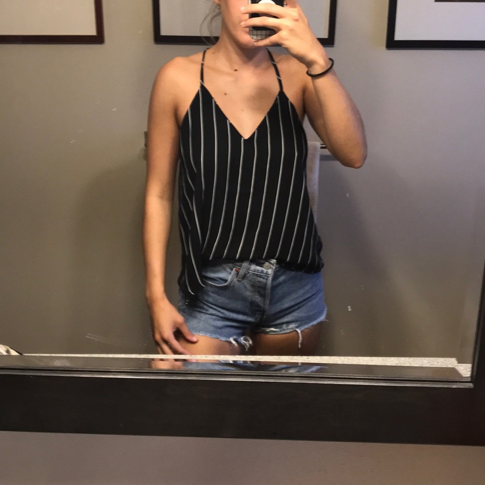 Chiffon t-back tank
